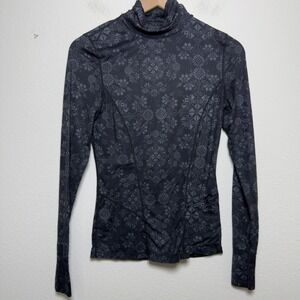 Terramar Women Cloud Nine 2.0 Top Small Black Nordic Mock Thermal Base Layer